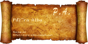 Póra Alba névjegykártya
